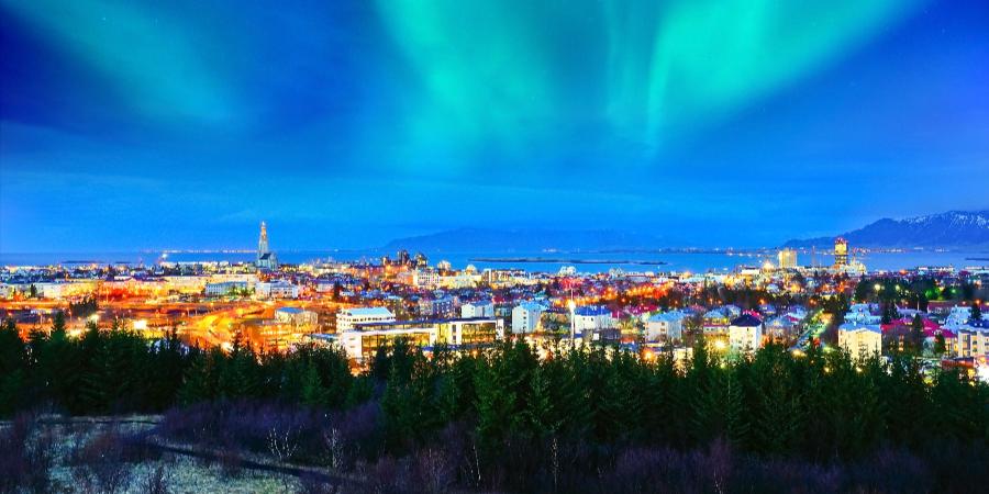 Vista panoramica di Reykjavik
